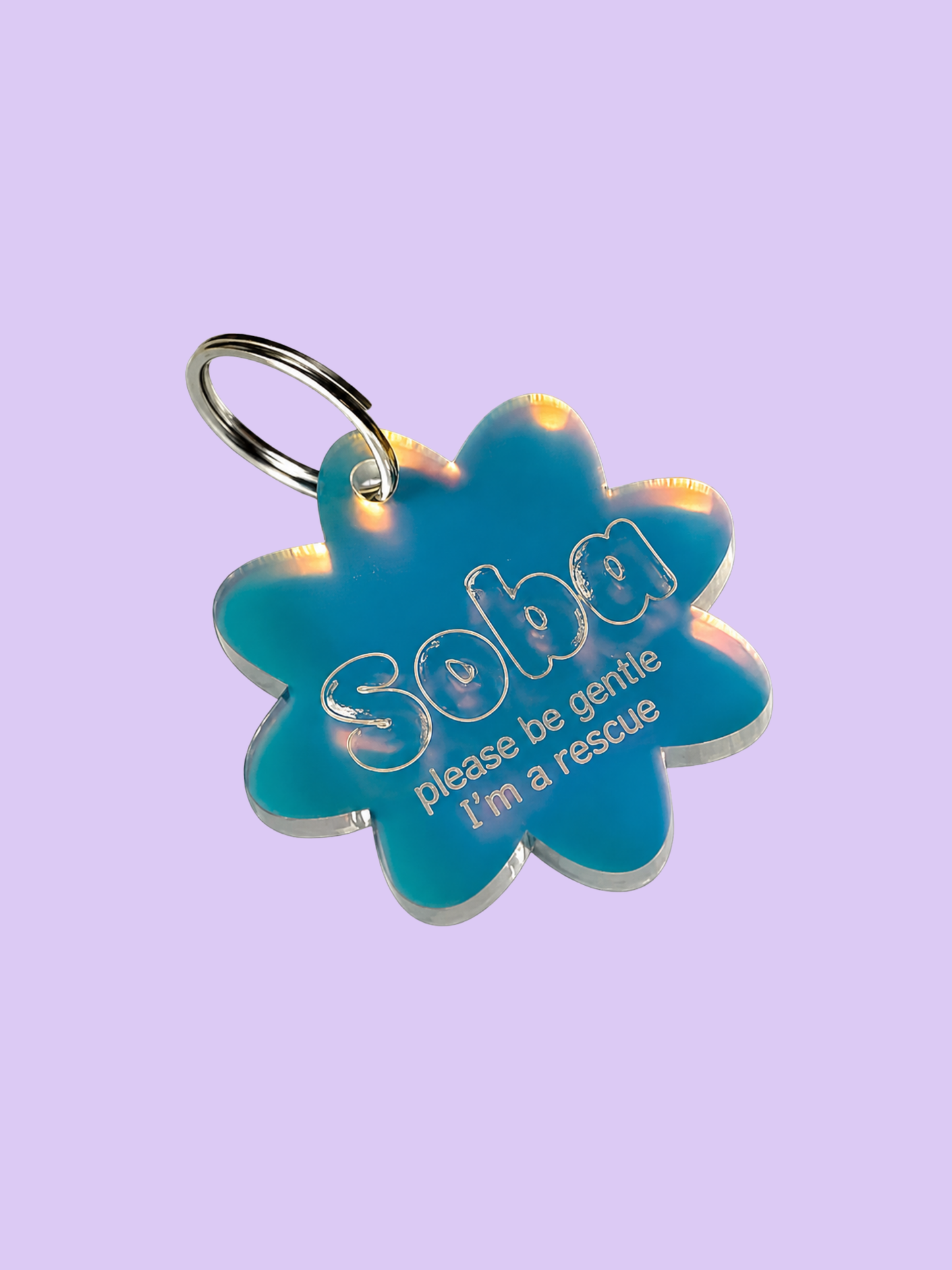 Custom Acrylic Name Tag, Personalized Pet ID Tag, Water Bottle Tag, Bag Charm, Engraved Keychain, Custom Dog Tag, Backpack Tag Gift