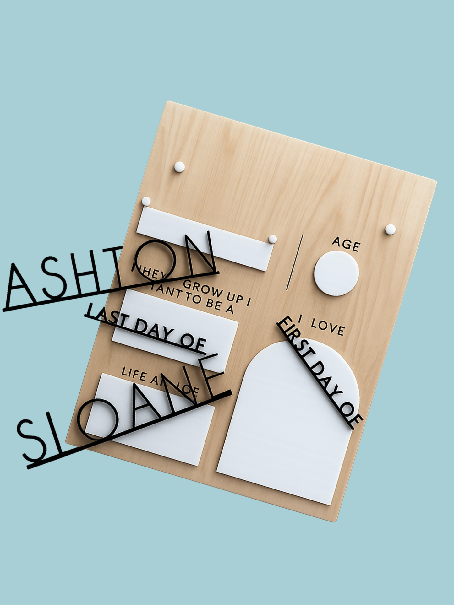 First Day of School Photo Board, Wood Milestone Sign, Personalized, Interchangeable Dry Erase Board