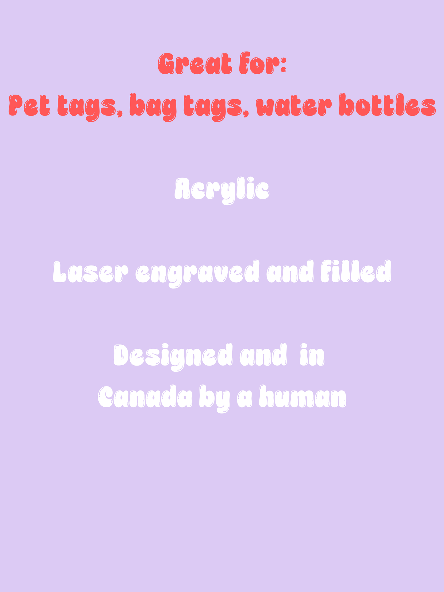 Custom Acrylic Name Tag, Personalized Pet ID Tag, Water Bottle Tag, Bag Charm, Engraved Keychain, Custom Dog Tag, Backpack Tag Gift